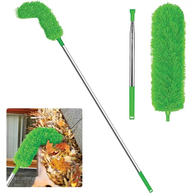 Heavy Duty Long Pole Fan Feather Cleaning Microfiber Car Duster Handle Extendable Duster
