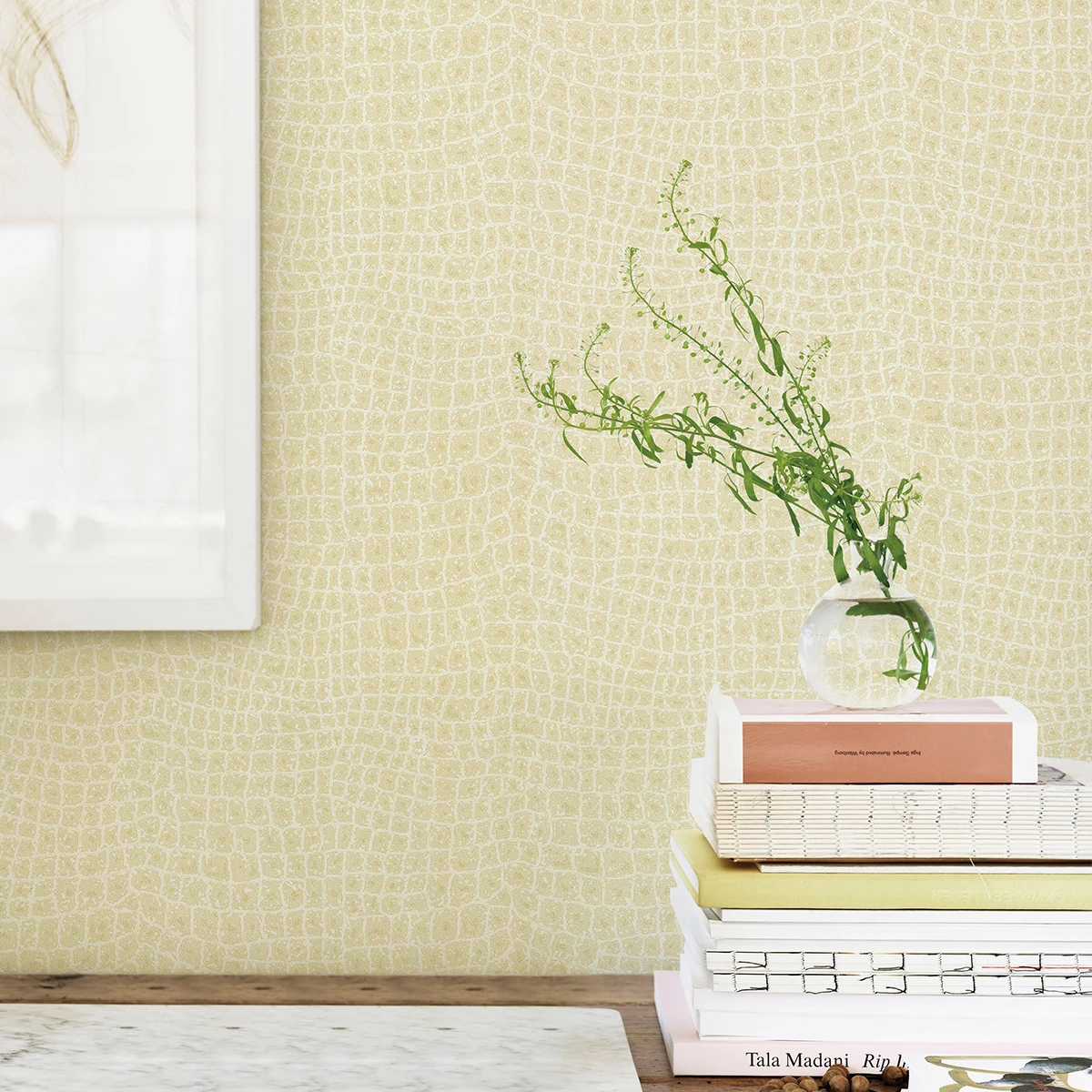 Contemporary  Leather Wallcovering Crocodile pattern animal  city bar style modern wall paper pvc