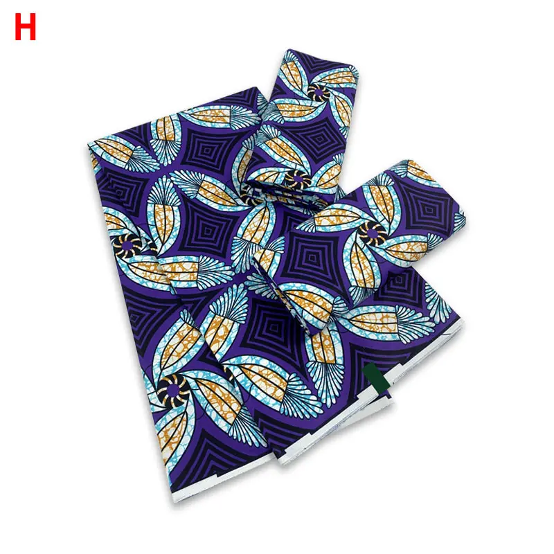 Latest african wax fabric colorful pattern ankara wax print super soft cotton fabric for party