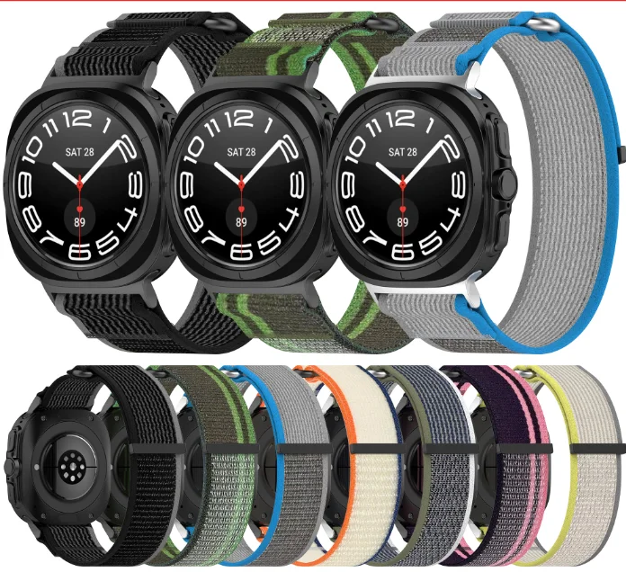 47mm Wristband Adjustable Bracelet watch strap For Samsung Galaxy watch Ultra 7strap nylon sport smart watch band accessories