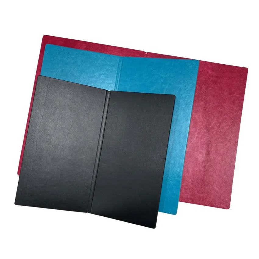 Wholesale custom menu cover bill folder PU leather for hotel restaurant