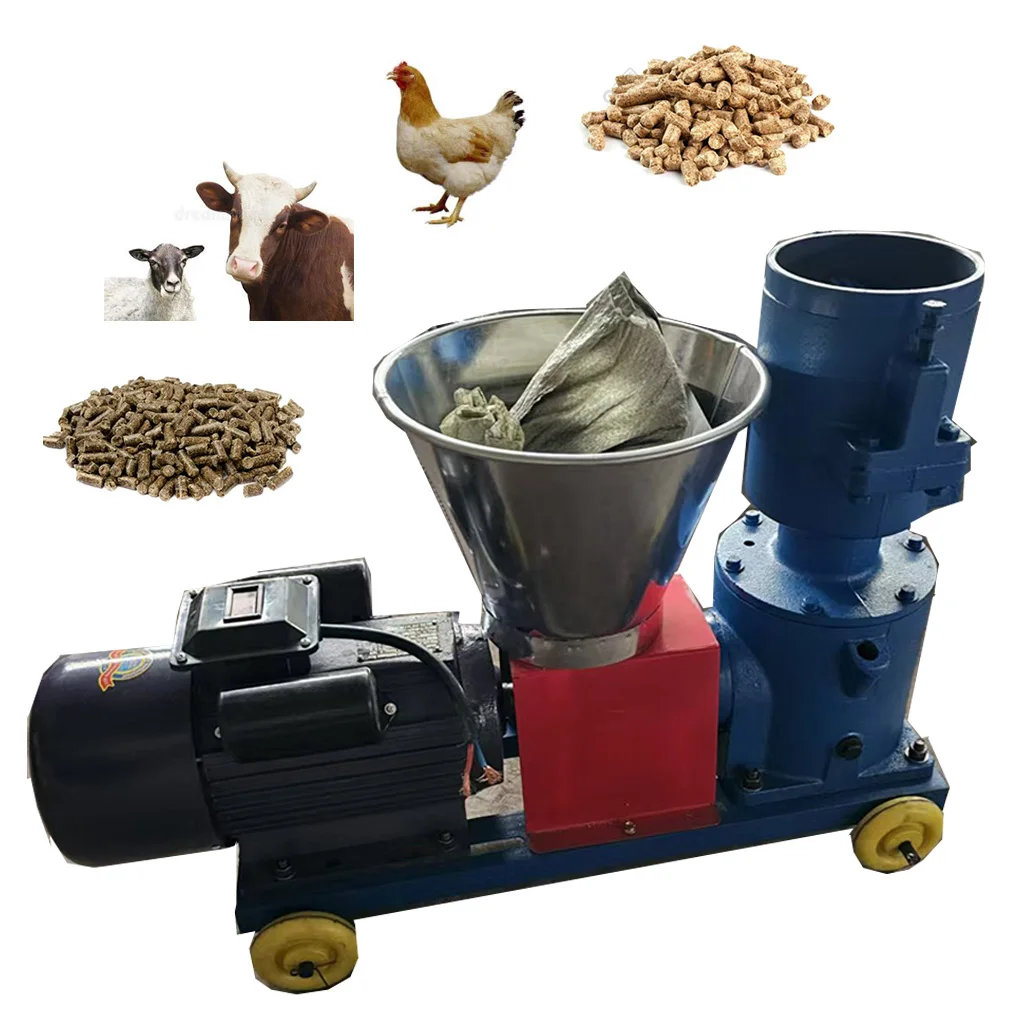 Good Feedback Animal Feed pellet Making Processing Poultry Feed Pelletizer Mini Feed Pellet Machine HJ-KL150