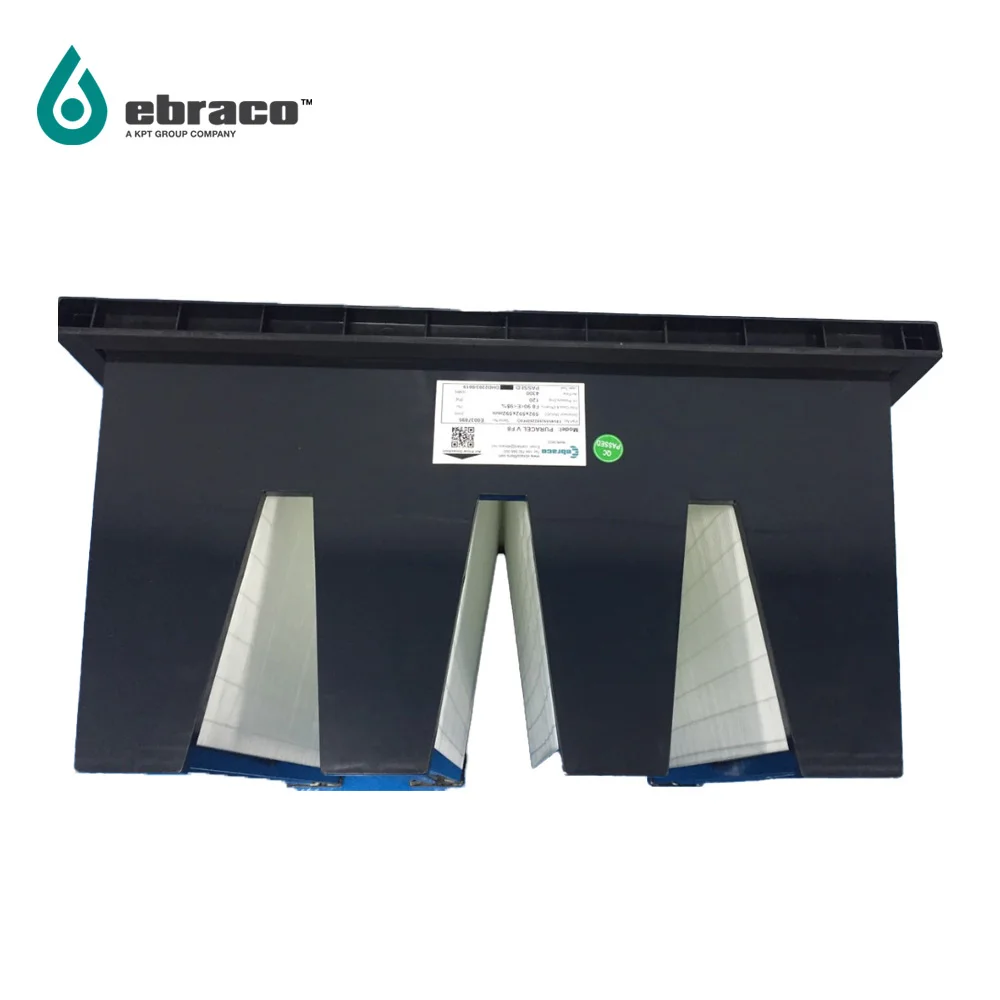 Plastic Frame V Bank Medium Air Filter  F9 95<Em Abs Frame 592x592x292mm 4V (24x24x12inch) For HVAC, AHU, Cleanroom