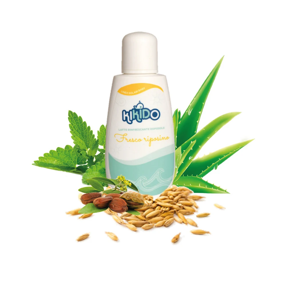 Высококачественный Итальянский детский органический восстанавливающий Молочный Крем после загара Kikido свежий Riposino ванночка для тела уход за