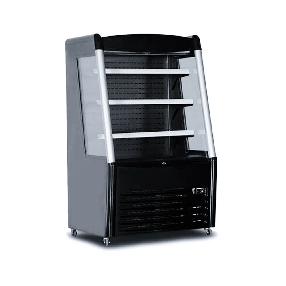 Supermarket Open Chiller Air Chiller with closing curtain Fruit Vegetable Yogurt Showcase