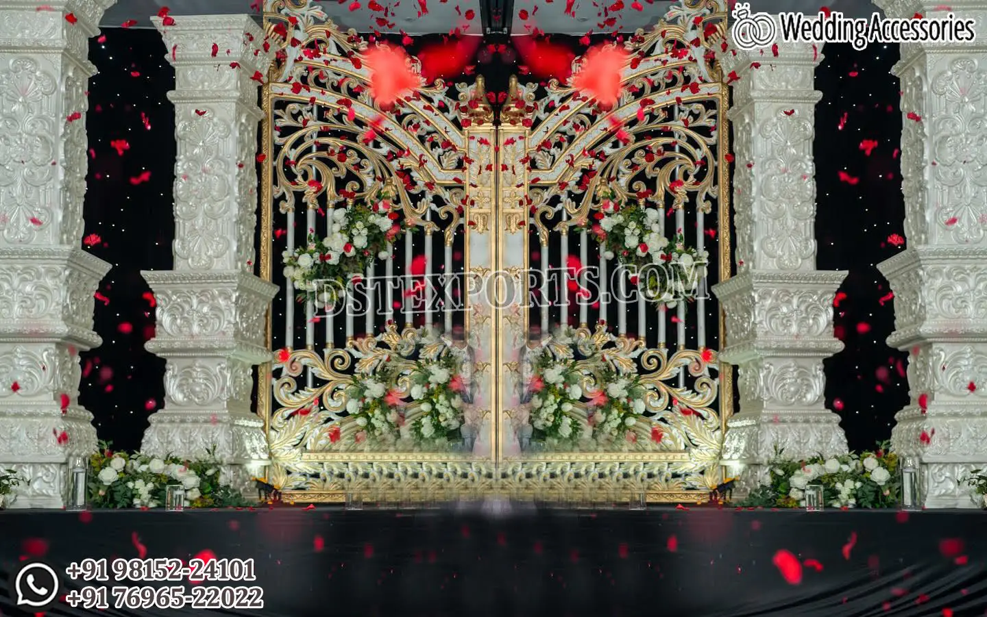 Open Style Srilankan Poruwa Ceremony Stage Decor Best Event Decor Open Wedding Stage Hindu Wedding Open Stage Mandap Decor USA