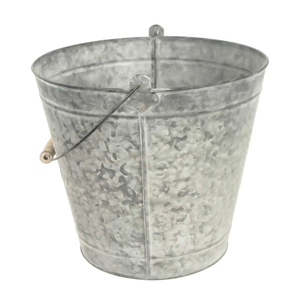 Round Galvanized Bucket Small Size Metal Pails Bucket With Handle For Garden Pots & Planters Bucket Flower Pots indian