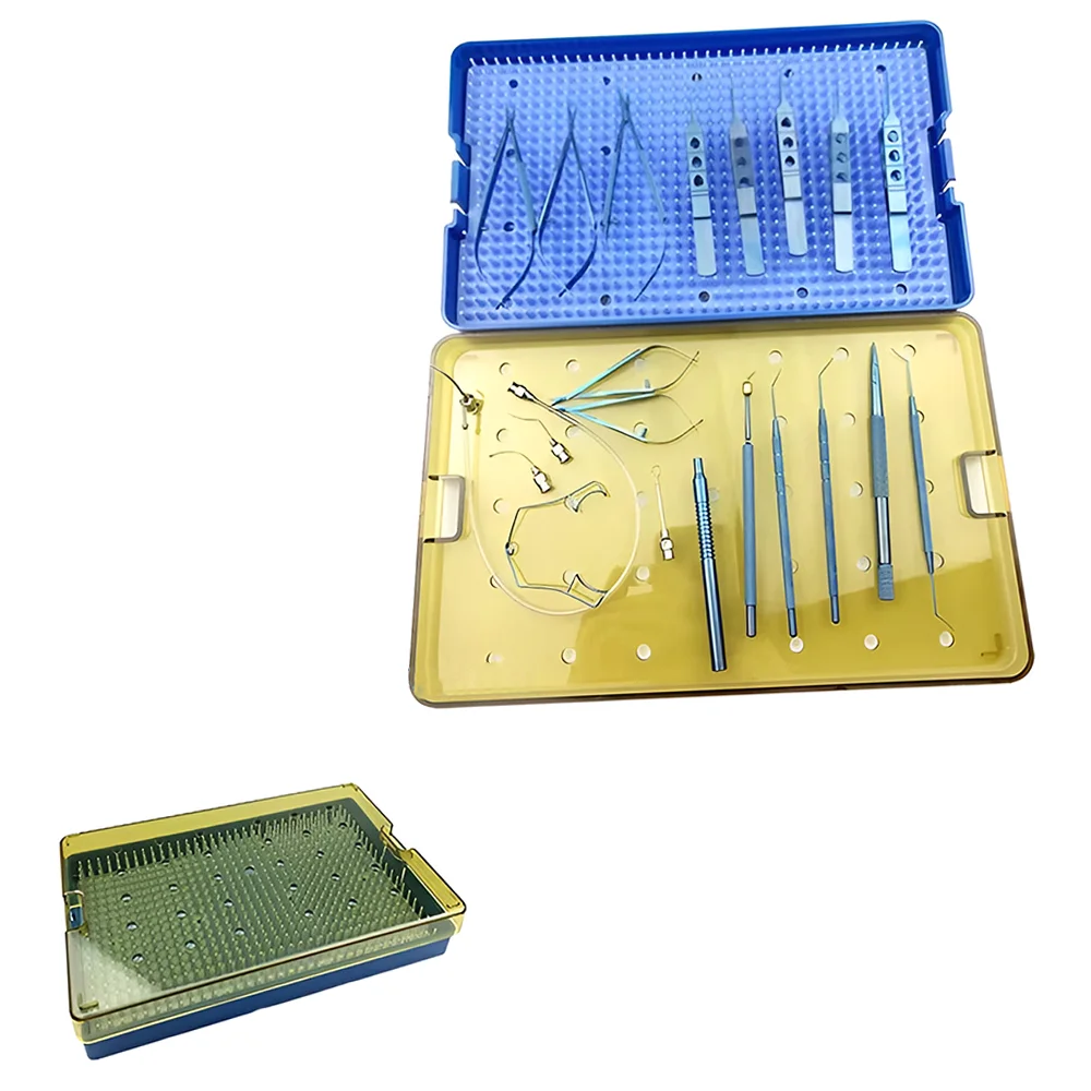 Eye Surgery Set Can Be Sterilized by High Temperature and High Pressure Stainless Steel 21 Pcs Cataract Set CE ISO Approved