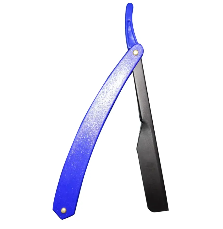 Max White Head Double Edge Safety Shaving Razor in Blue for Face Body Underarm Shaving