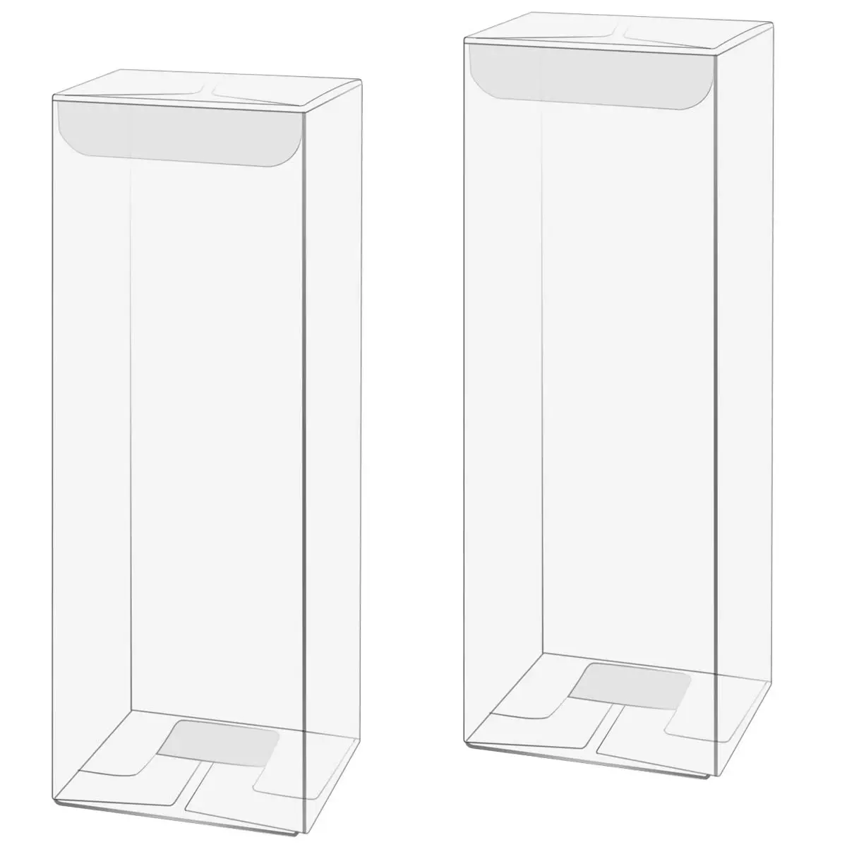 Прозрачные пластиковые коробки для