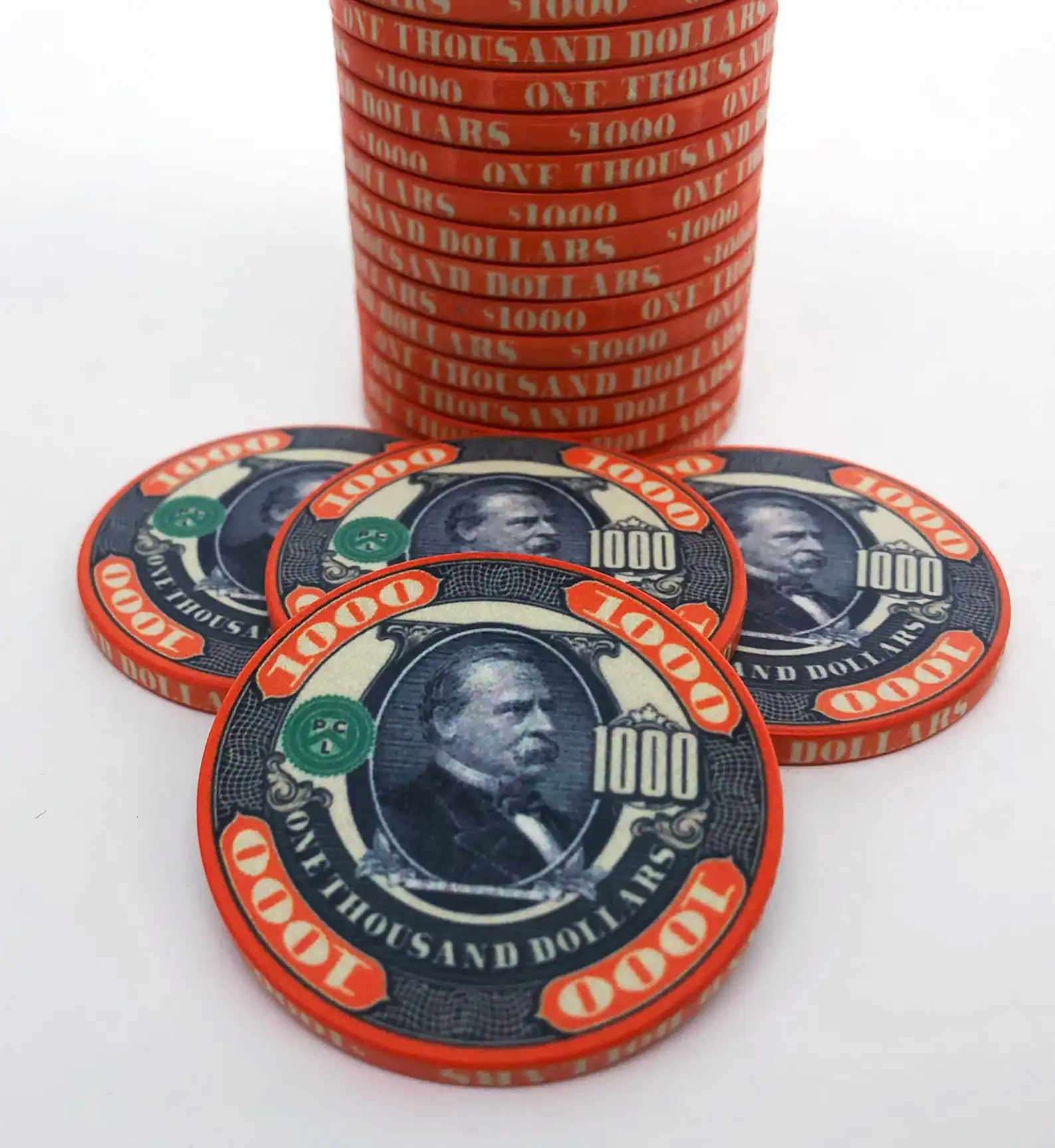 Customisable Casino quality 10 grams Ceramic Material Poker Chips 40MM poker chips with customised design colour and logo