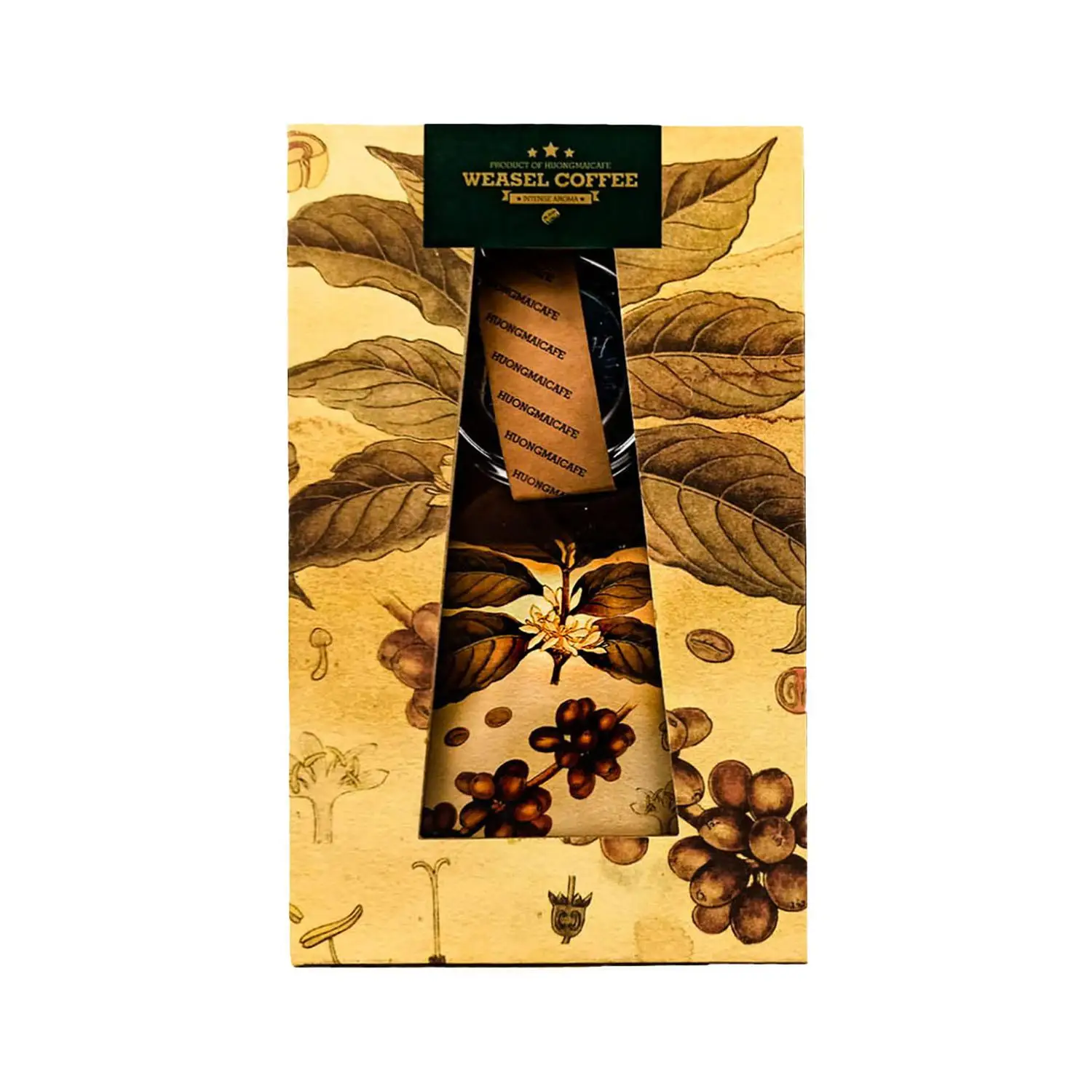 Best Selling Vietnamese Weasel Coffee Gift Box Net Weight 250g Huong Mai Brand