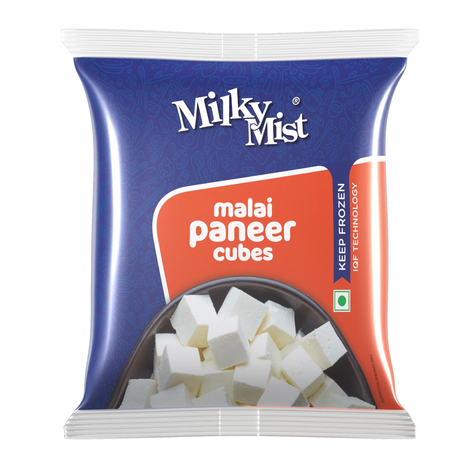 Paneer Cubes Frozen 1KG IQF MADE FROM FRESH MILK PREMIUM QUALITY INDIAN SOFT CHEESE VEGETARIAN PROTEIN SOURCE