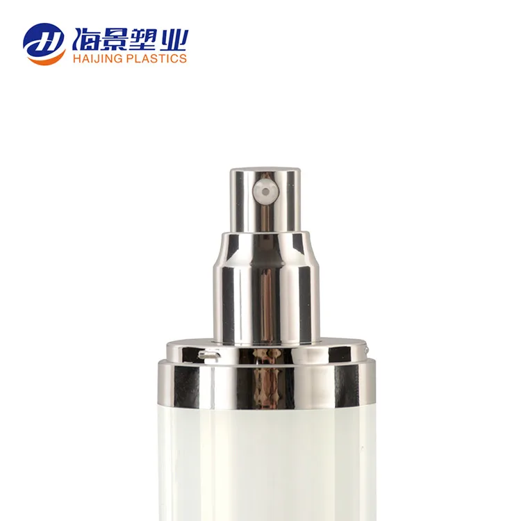 Luxury 30ml 50ml 100ml round cosmetics acrylic jar acrylic cosmetic packaging for skin care  green Fog surface airless bottle