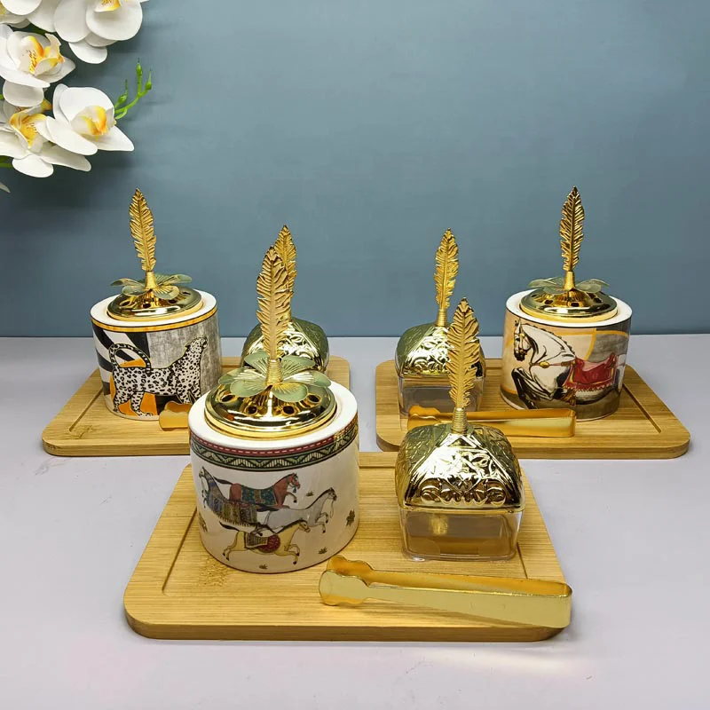 Incense Burner New Design Round Ceramics Eid Ramadan Mubarak Incense Burner