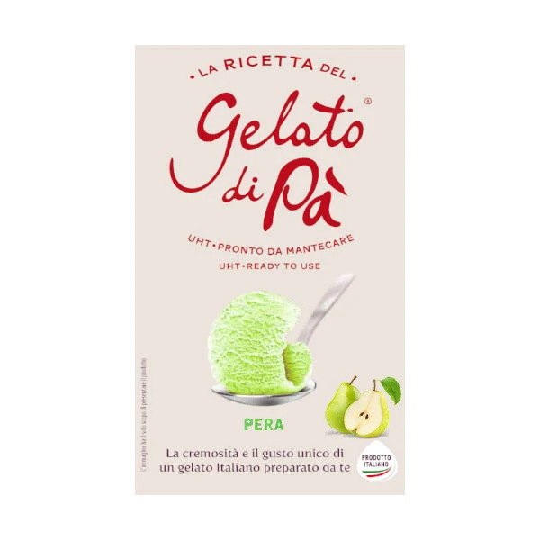 High quality Italian Ice Cream La Ricetta del gelato di Pa Pera brick Original OEM 1L for HORECA shop