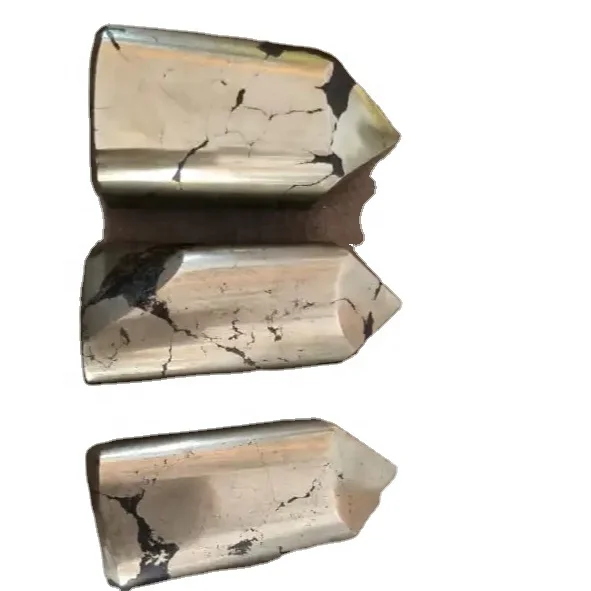 Wholesale natural Pyrite polished raw point stone high quality free form crystals use for healing reiki and home decoration