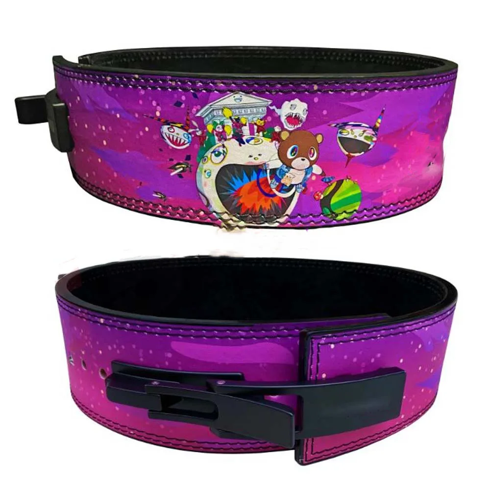 Hot-selling New Lever Buckle Custom Lever Fitness 13mm Cowhide Power-lifting Belt For Men And Women Unisex BPB-0064