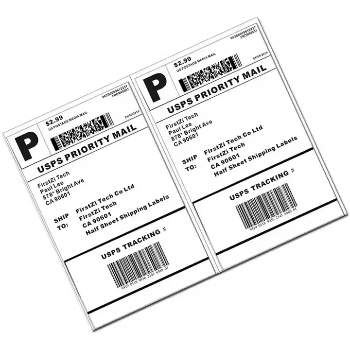 High quality custom printing waterproof a4 size Paper Sticker Barcode Sticker Adhesive Label