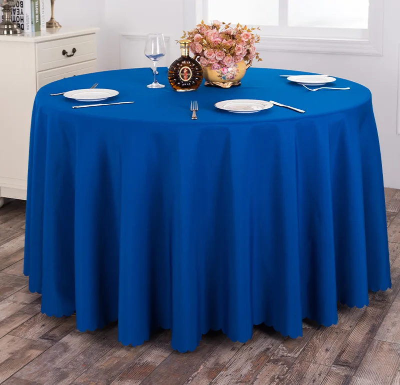 Round Polyester Premium Plain Tablecloth White mantel de mesa Simple Home Decor Events Wedding Decoration Supplies Table Cloth