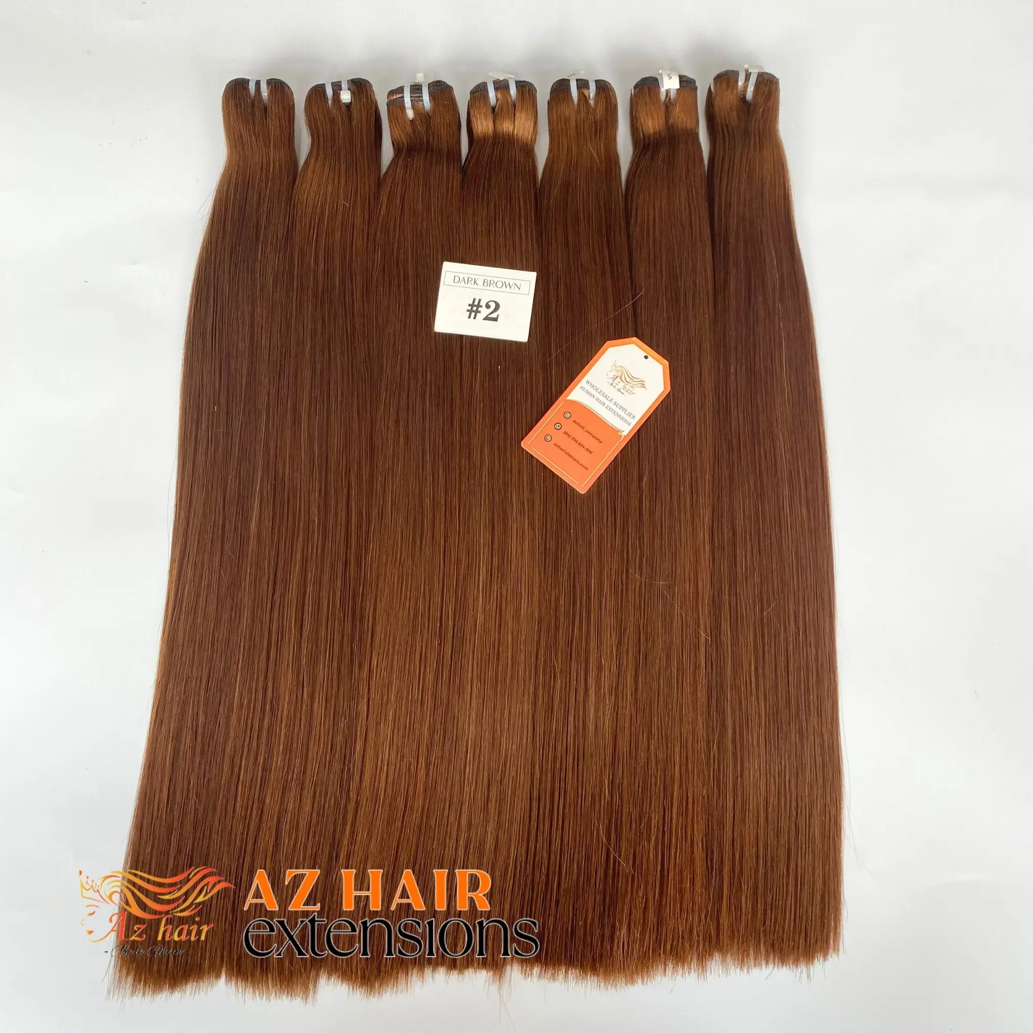 Human Hair Wefts Machine Remy Bundles Hair Weave Vietnamese Dark Brown Color Hair Extensions Wholesale Price