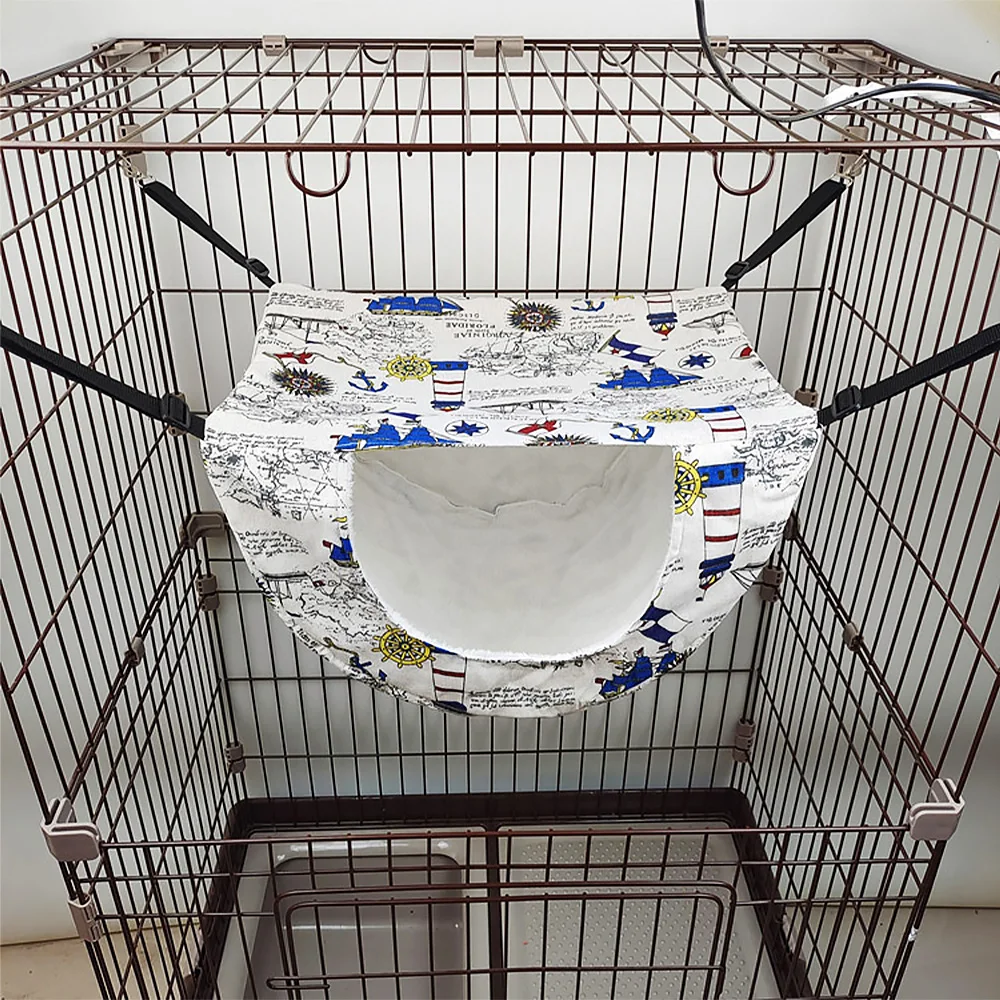 Wholesale 2 Level Comfortable Hammock Bed Double Layer Soft Plush Hanging Pet Bed