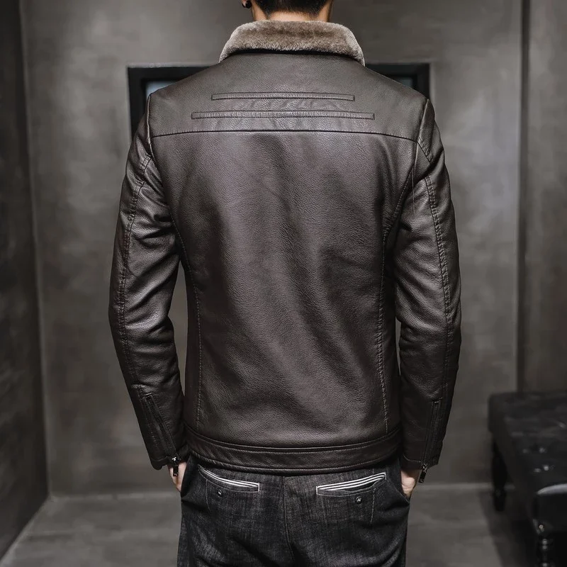 Winter Autumn High Quality Oem Us Customized Large Size Natural Eco-Friendly Custom Lambskin Sports Men Genuine Leather Jackets