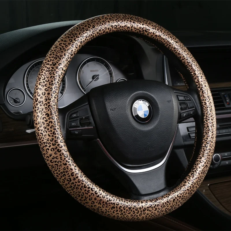 Auto parts promotion All season universal sport anti-skid pu designer car steering wheel steering wheel cover