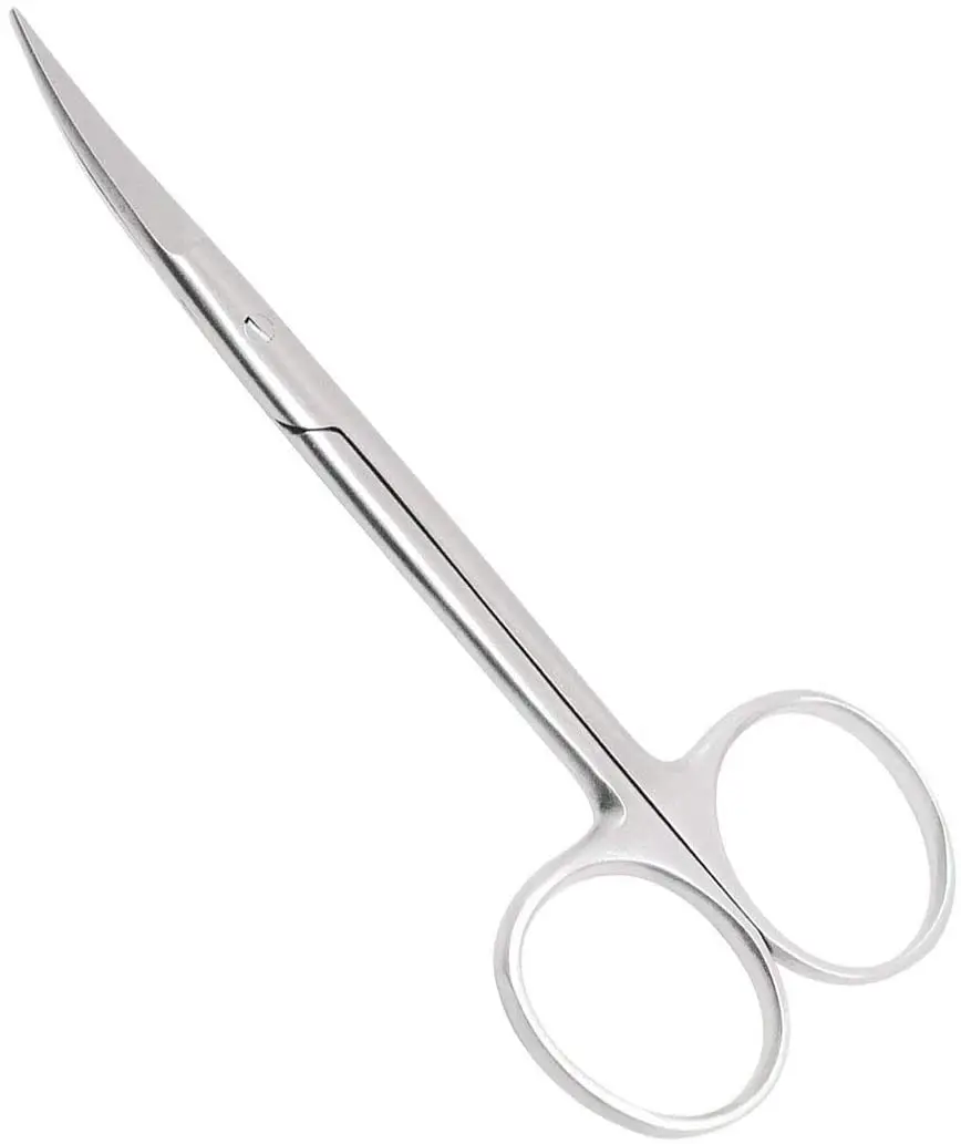 Professional Operating Scissors Curve Thick Cutting Edge with Serrated Jaws For Smooth Hard Cutting Dental Surgical Instrument