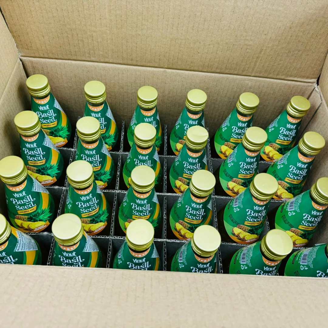 Vietnam Manufacturer Chia Seed Peach Juice Drink 290ml VINUT - Free Sample & Design, Wholesale Best Price,OEM/ODM