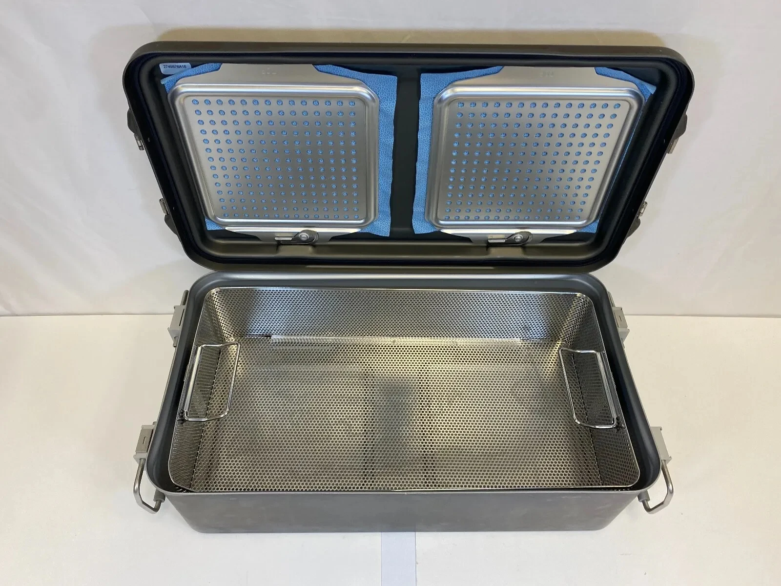 V. Mueller Sterilization Container Basket Stainless Steel Sterilization Box Instrument Tray With Cover