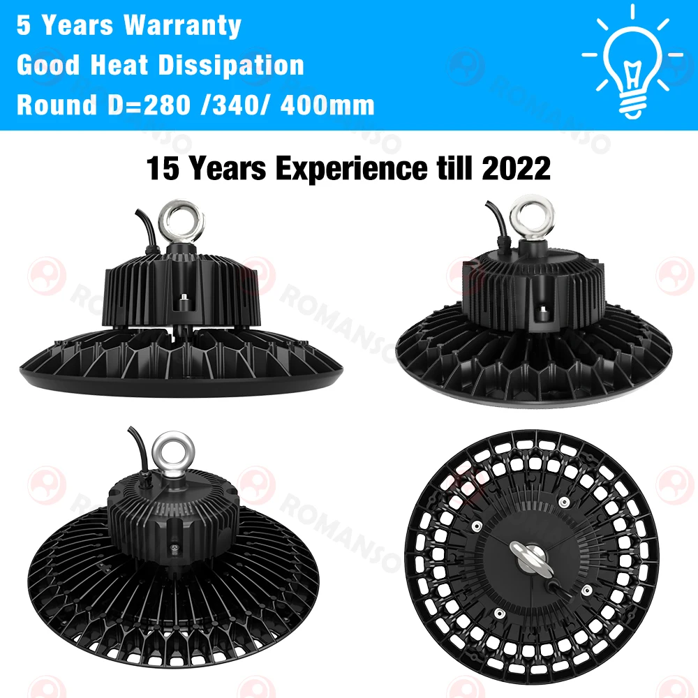 IP65 Industrial LED High Bay Lamp 100w ETL DLC Waterproof 100W 150W High Bay Lights UFO LED 200w