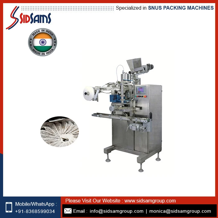 Best Quality Fully Automatic  Swedish Snus Packing Machine From India