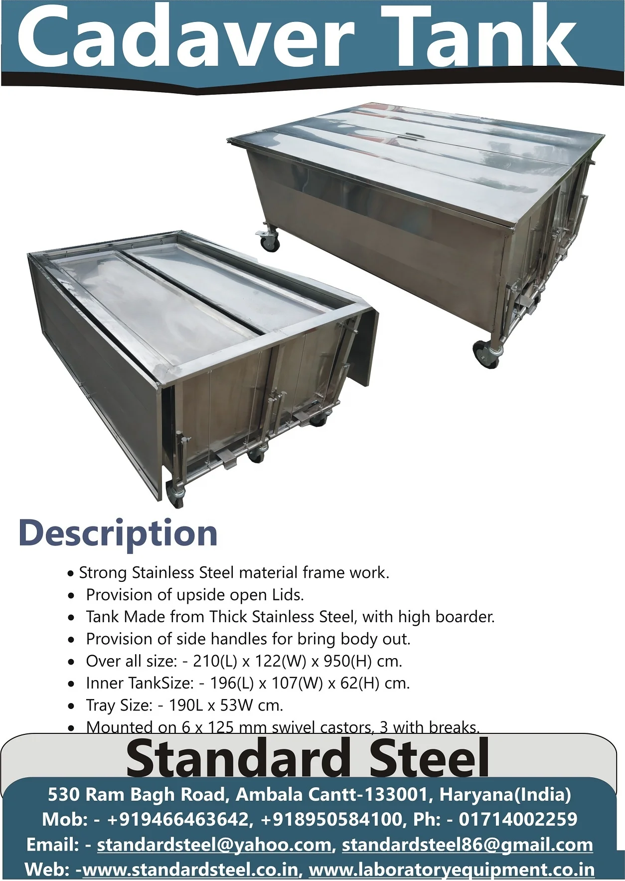 Anatomy Lab Dead Body Preservation Cadaver Tank Corpse Storage Tank Formalin tank Medical Anatomy equipment