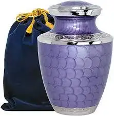 Aluminum Keepsake Cremation Urn Is Crafted To Store Full Amount Of Human Cremation Ashes  Pet Cremation Dome Style Urn Handcraft