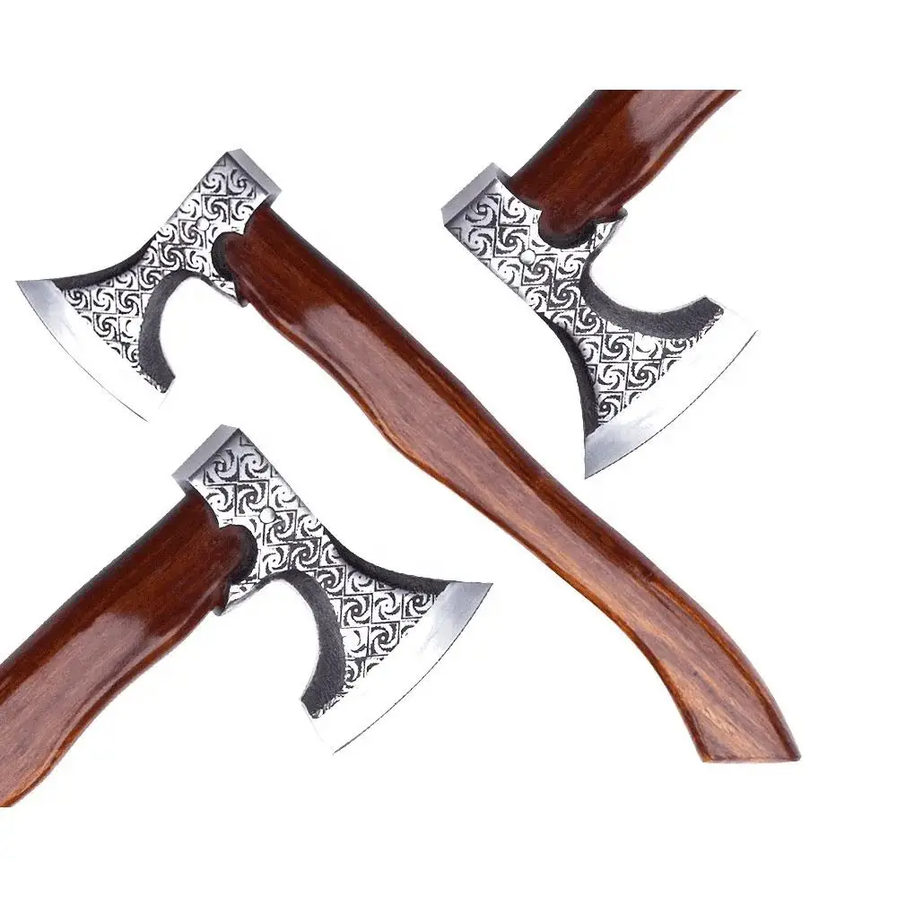 OEM Custom Hand Made Stainless Steel Design Outdoor Multiple Direct Company Supply Machete Viking Axe With Leather Sheath