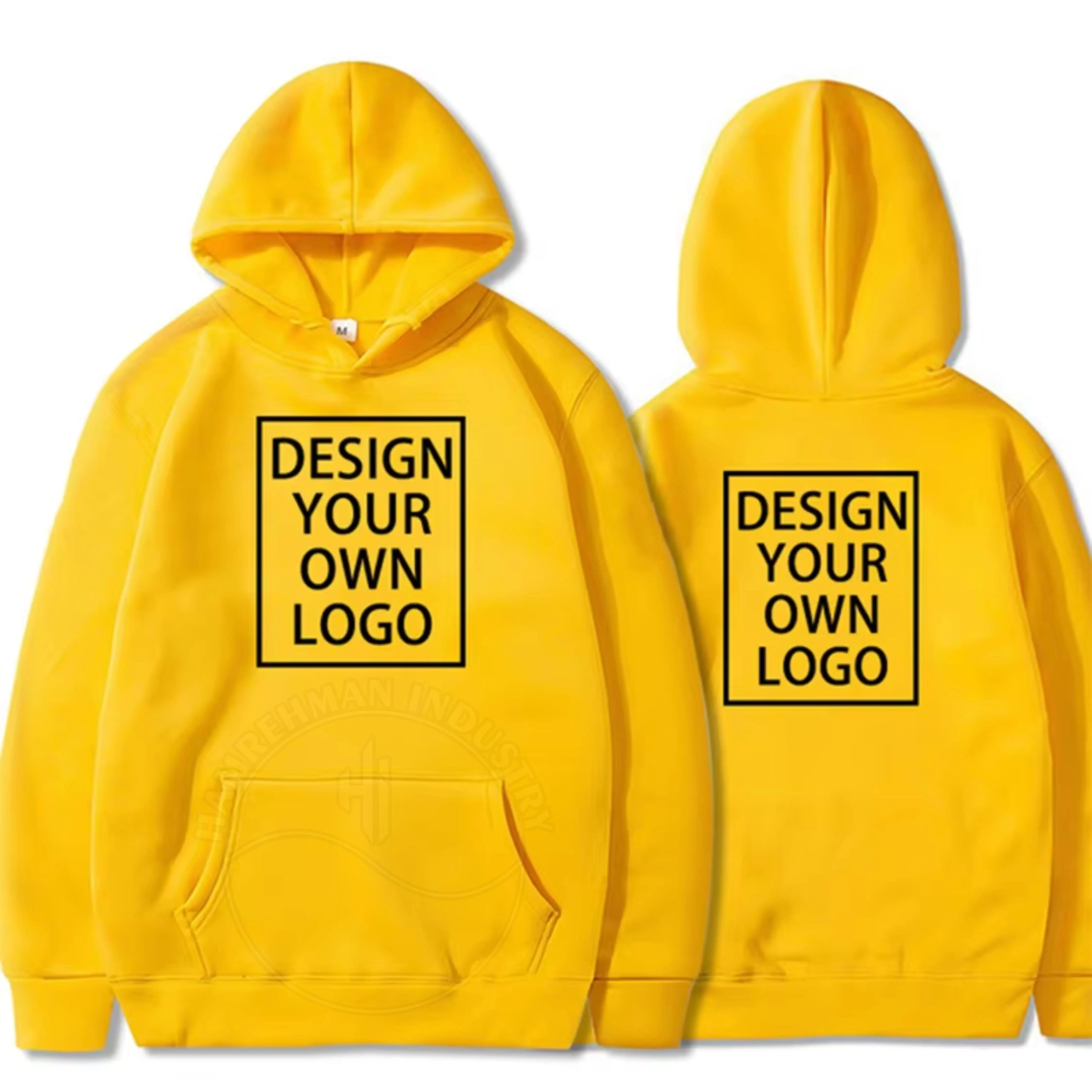 Professional Manufacture Wholesale Quality Men Fleece Custom Logo French Terry Oversized Hoodie Men Custom 100% cotton