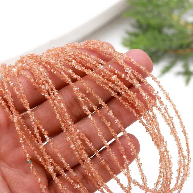 Orange Dyed Natural Herkimer Diamond Quartz Gemstone Beads Double Terminated Herkimer Diamond Chakra Healing Beads For Jewelry