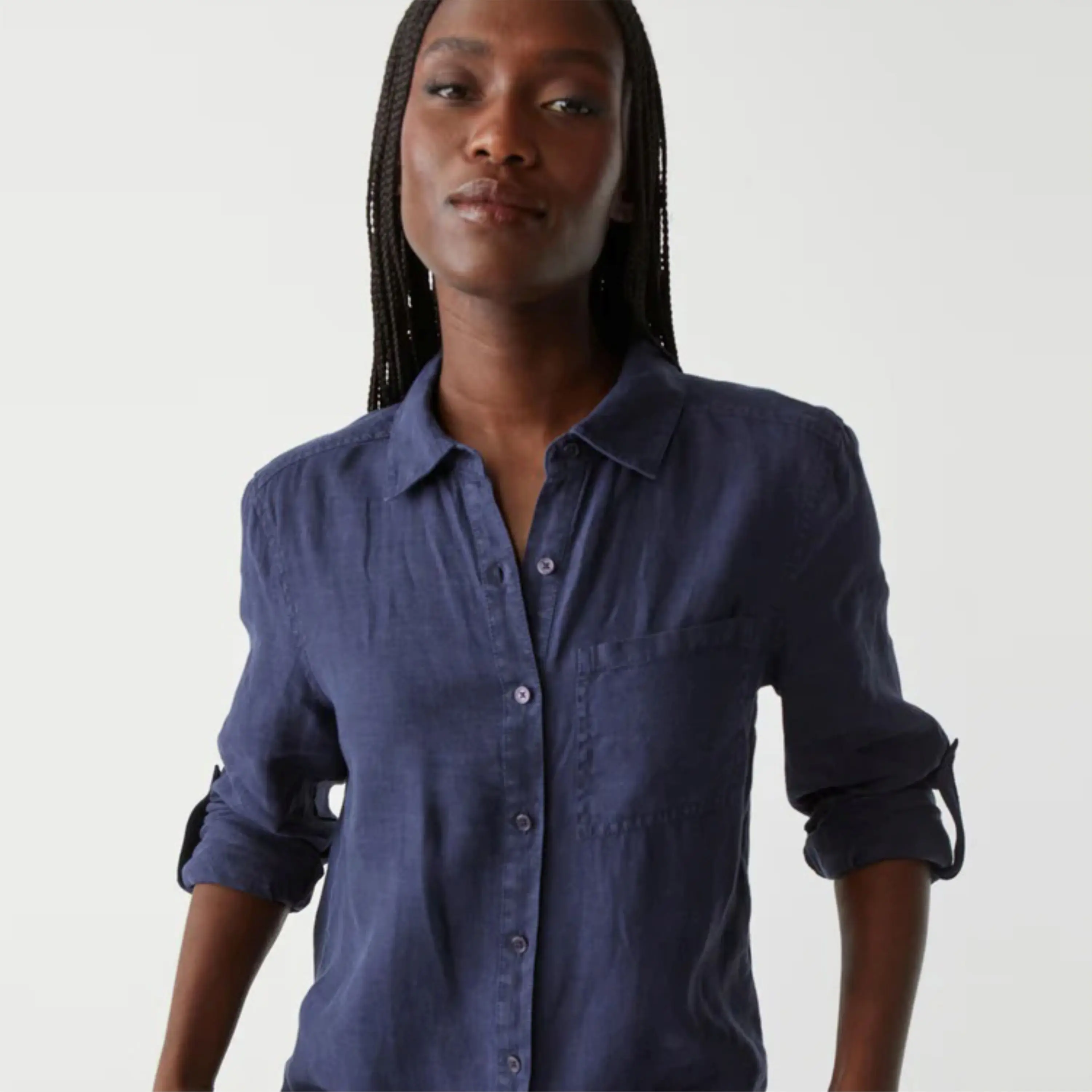 Elegant Silk Button-Down Top for Women - Smooth and Luxurious, Ideal for Formal Events and Business Meetings