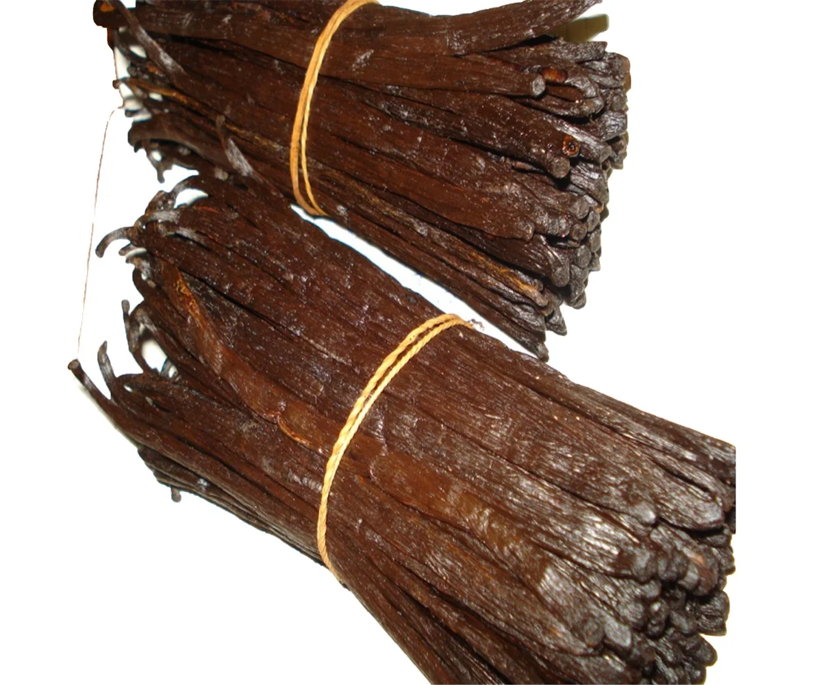 Grade a Organic Whole Vanilla Beans Fresh Sweet Taste Vanilla Pods for Extract and Baking Bulk Powder Packaging