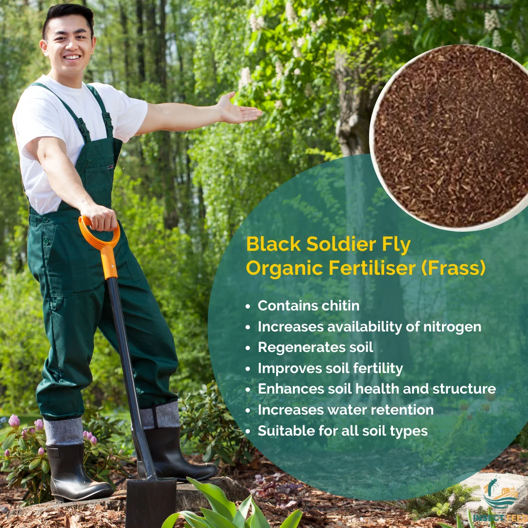 Suitable All Soil  Various Application Wholesale Agriculture Fertilizer Black Soldier Fly Sustainable Organic Fertilizer (Frass)