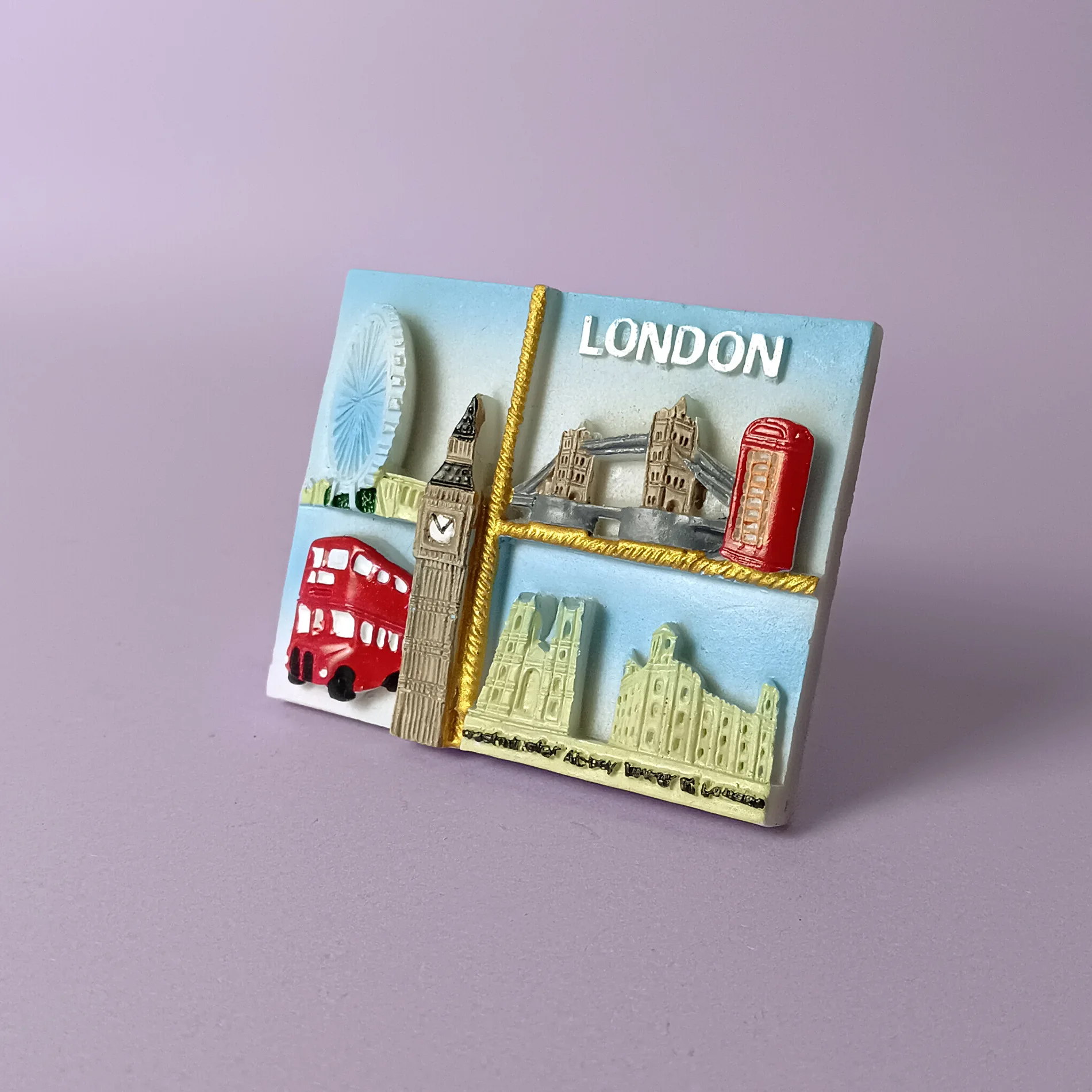 Customized Logo Buckingham Tower Bridge London Big Ben Crafts Resin Refrigerator Magnet for Kitchen Decoration