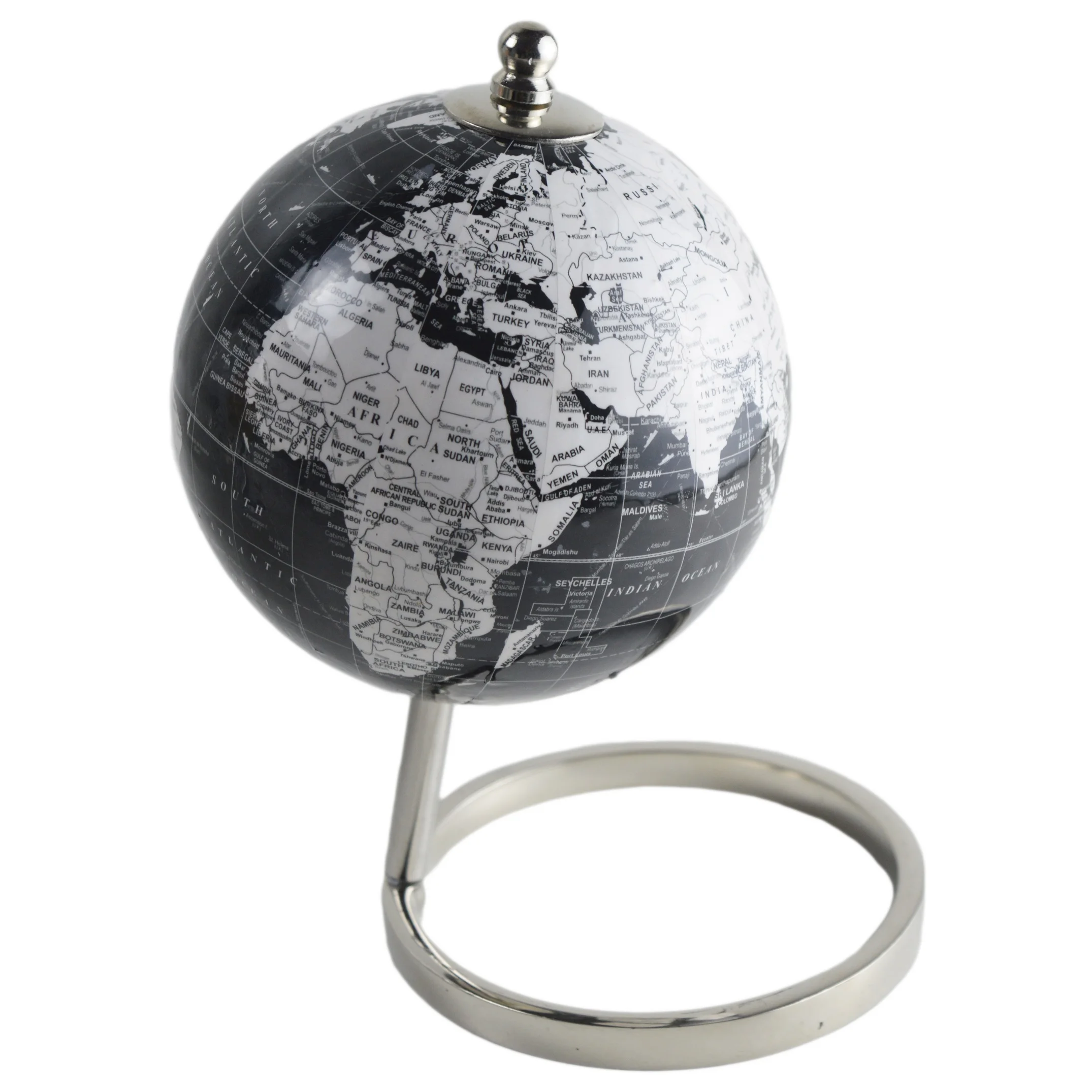 Hot Selling Popular Decorative Tabletop 21 Cm World Map Globe with Metal base For Office Desk Decor
