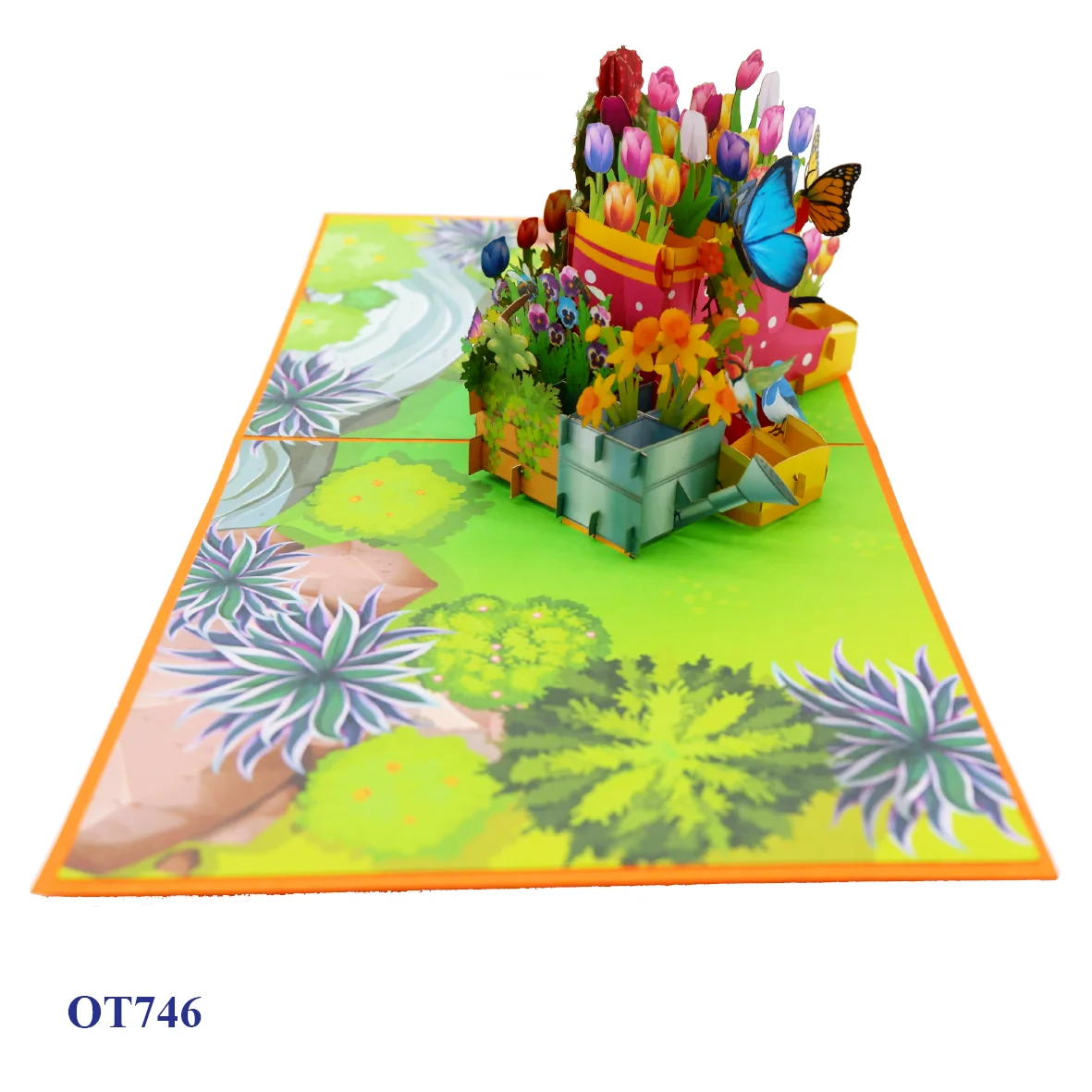 Elegant 3D Pop Greeting Cards Novelty Paper Handmade Folded Cards Custom Print Flower Card Happy Birthday Gifts Anime Craft