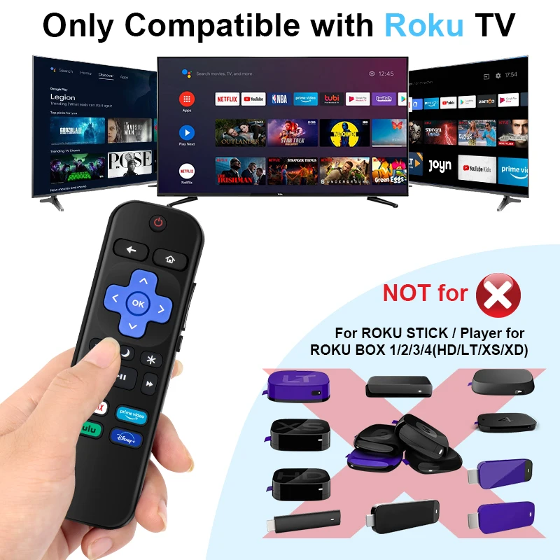 Factory Wholesale Universal TV Rokus Remote Control Compatibility for Roku Hisense LG TCL JVC ONN Philips Series Smart TVs
