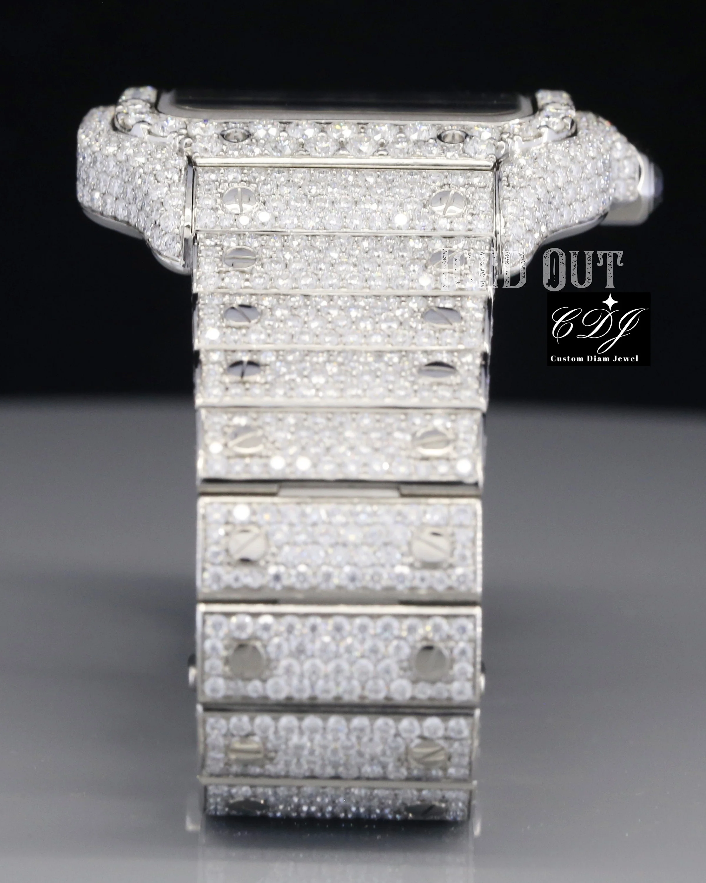 Moissanite Diamond Watch Big Dial Luxury Iced Out Wrist Watch Diamond Mens Watch Hip Hop Jewelry For Rappers At Affordable Price