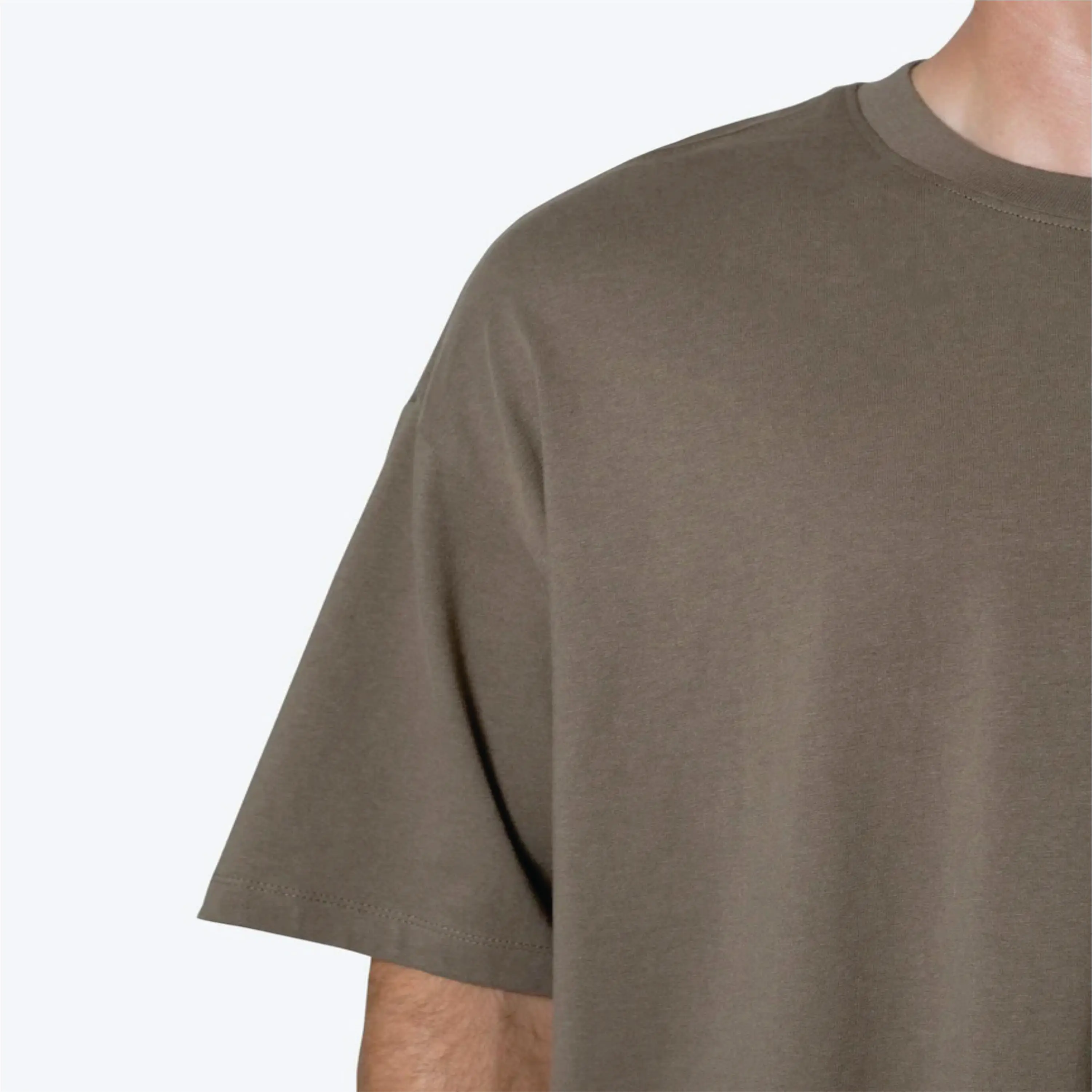 Hot Selling Relaxed Fit White Cotton Tshirts With Front Pocket 100% Cotton Drop Shoulder style made in Pakistan