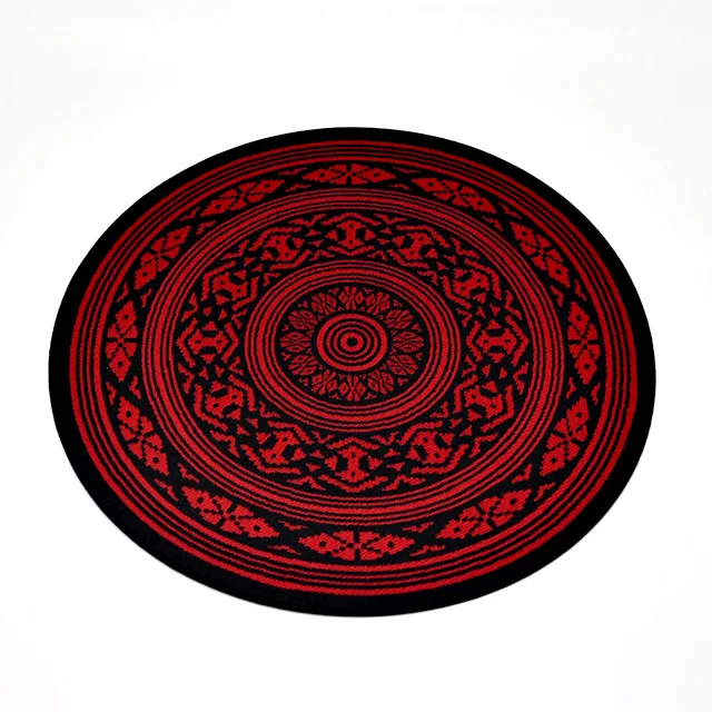 Round centerpiece on the table For fashionable desk decoration Hakata textile Outer: 100% polyester, Inner: synthetic leather