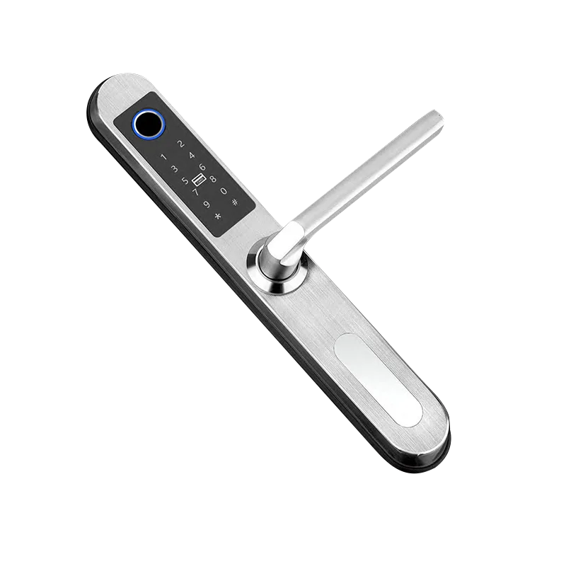 SinovoTEC Factory Made IP65 Waterproof Aluminum Dual Sided NFC TTlock Key Operated Entrance Sliding Door Lock Home Hotel Narrow