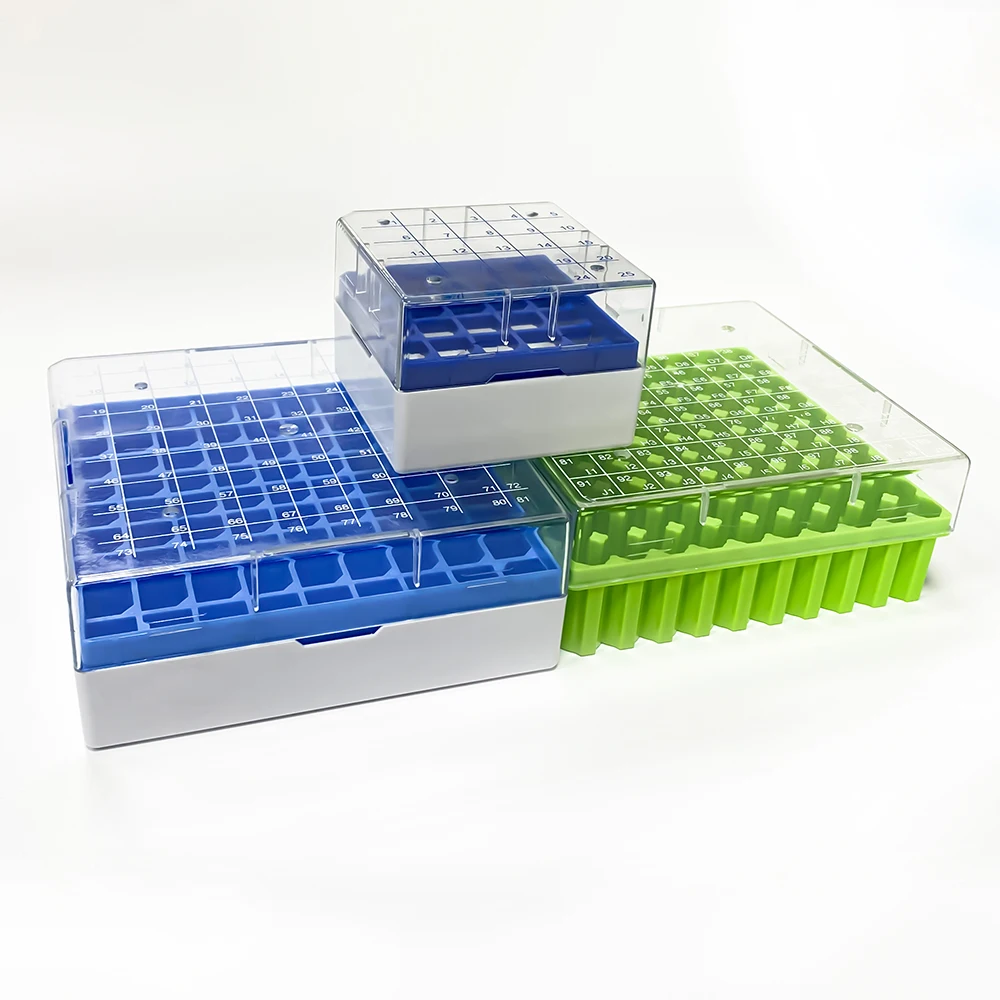 Cryo Vial Box 81 Well Cryo Box Plastic Cryovial Storage Box Laboratory Paper Cryoboxes